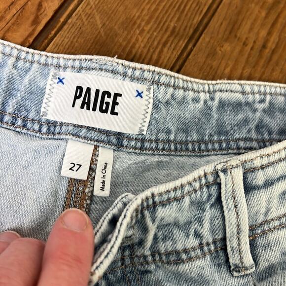 Women’s Paige pleated baggy denim high rise jeans side pocket size 27 - Picture 5 of 10